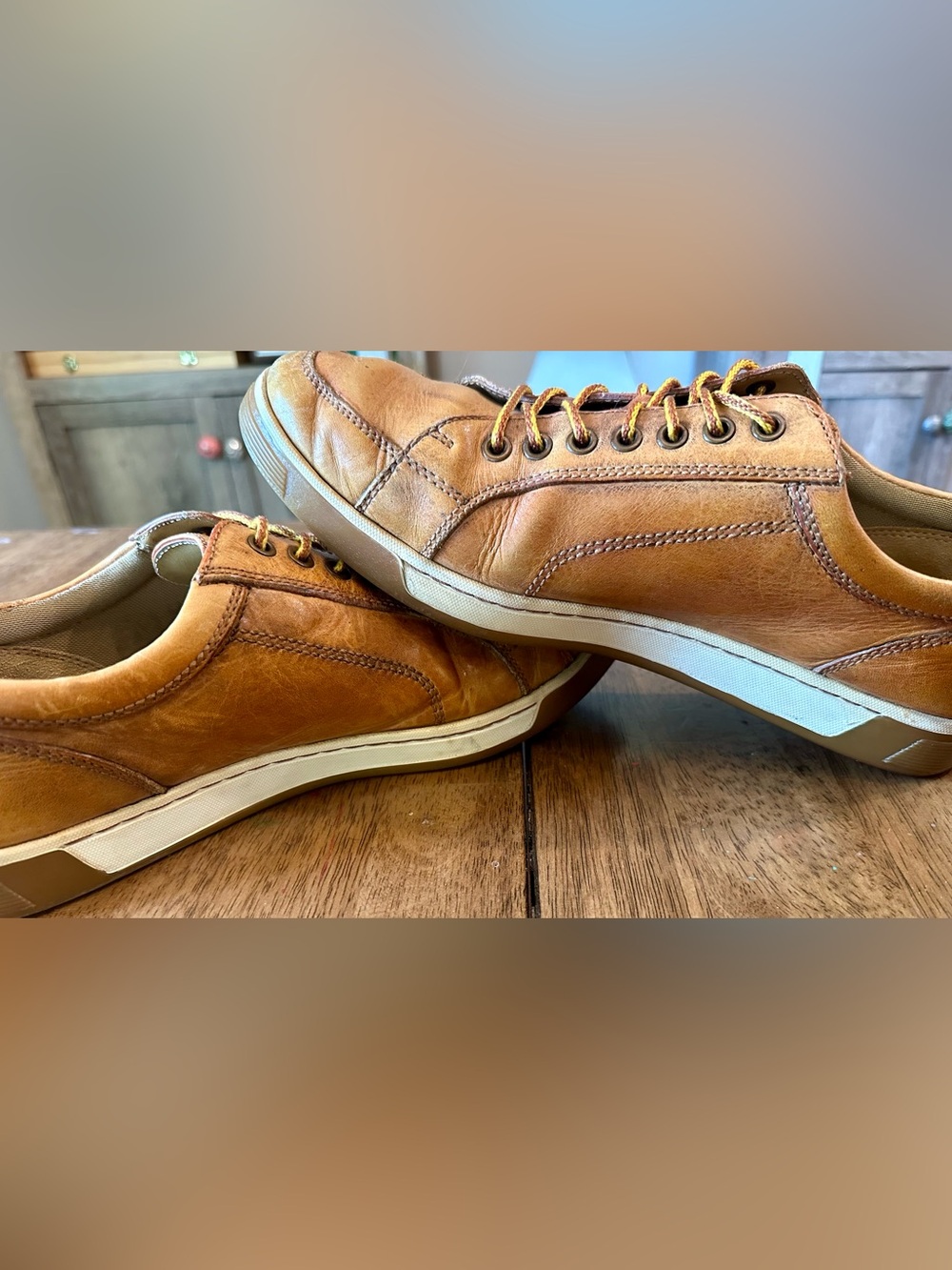 Men's Cole Haan C21800 Oxford British Tan Leather Sneakers